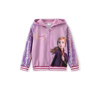 Disney Frozen ELSA Stitch Minnie Mouse Kleinkind Mädchen Jacke Pailletten Reißverschluss Hoodie Sweatshirt Mantel Geburtstag Kleidung 3-13 Jahre, Anna-lila, 5-6 Jahre