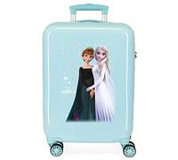 Disney Frozen Frosted Light Kabinentrolley, Blau, 38 x 55 x 20 cm, Hartplastik, seitlich, 34 l, 2 kg, 4 Räder, Handgepäck