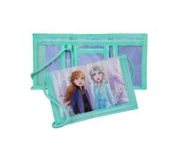 Undercover Frozen Geldbeutel und Brustbeutel, mit Klettverschluss und Reißverschluss, Portemonnaie Kordelband, Geldscheinfach und Münzfach für Kinder, Jungen und Mädchen, 9 x 13 x 5 cm