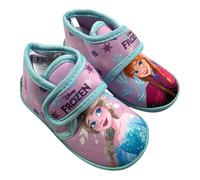 Disney FROZEN Hausschuhe Mädchen Warme Pantoffeln Anna und Elsa Motiv Freizeitschuhe Slippers ideal für Kindergarten Gr. 22-27 (Lila, EU Schuhgrößensystem, Kleinkind, Damen, Numerisch, M, 22)