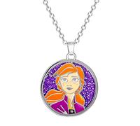 Disney Frozen II Halskette - Die Eiskönigin Halskette mit Anna oder Elsa Anhänger Schmuck - Frozen Jewelry, Kostüm, Kristall
