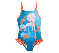 Disney Frozen Mädchen Badeanzug, ELSA Design Einteiliger Badeanzug, Kinder Badeanzug, Größe 8 Jahre, Blau