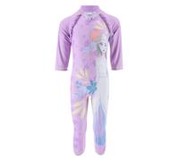 Disney Frozen Mädchen Badeanzug, UV Schutz Badeanzug, Einteiliges Badeset ELSA T-Shirt und Badehose, Größen 4 bis 8 Jahre (DE/NL/SE/PL, Alter, 6 Jahre, Regular, Lila)