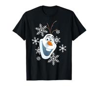 Disney Frozen Olaf And Snowflakes Face Portrait T-Shirt