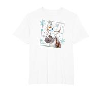 Disney Frozen Olaf and Sven T-Shirt, Herren Große Größen, Weiß, 2X Tall