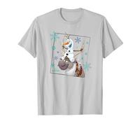 Disney Frozen Olaf and Sven T-Shirt, Herren, Silber, 3XL