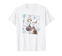 Disney Frozen Olaf and Sven T-Shirt, Herren, Weiß, 6XL
