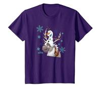 Disney Frozen Olaf and Sven T-Shirt, Kinder, Violett, 128