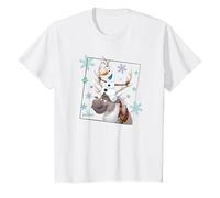 Disney Frozen Olaf and Sven T-Shirt, Kinder, Weiß, 128