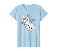 Disney Frozen Olaf Dancing In The Snowflakes T-Shirt, Damen, Himmelblau, L