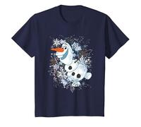 Disney Frozen Olaf Dancing In The Snowflakes T-Shirt, Kinder, Marineblau, 128