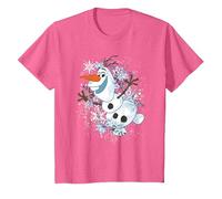 Disney Frozen Olaf Dancing In The Snowflakes T-Shirt, Kinder, Rosa Meliert, 128