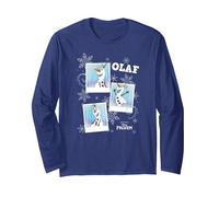 Disney Frozen Olaf Photoshoot Langarmshirt, Unisex für Erwachsene, Marineblau, XL