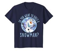 Disney Frozen Olaf Willst du einen Schneemann bauen T-Shirt, Kinder, Marineblau, 116