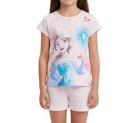 Disney Frozen Pyjama Mädchen, T-Shirt und Shorts 2-Teiliges Set ELSA Design, Geschenkbox Inklusive, Größe 3 Jahre | Hellrosa