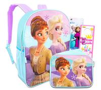 Disney Frozen Rucksack und Lunchbox-Set f r M dchen ~ Deluxe 16"""" Frozen 2 Rucksack mit isolierter Lunchtasche, Aufklebern und mehr (Frozen School