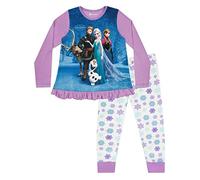 Disney Frozen Schlafanzug | Die Eiskönigin Pyjama Mädchen | Anna ELSA Kristoff Olaf & Sven | Prinzessinnen Schlafanzüge Für Kinder Mehrfarbig 110cm