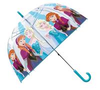 Disney Frozen Transparenter Automatik-Kinderregenschirm, faltbar (G)