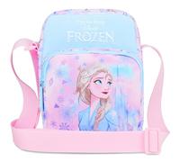 Disney Frozen Umhängetasche Mädchen Teenager, Kleine Tasche Verstellbar mit Reißverschlussfächern, Geschenke für Kinder (Blau Frozen)