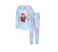 Disney Girls 2 Pack Frozen Elsa/Anna Hoodie and Jogger Pant Set, Tie Dye Blue, 4T