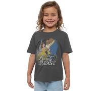 Disney Girl's Beauty and The Belle Beast Castle Girls T-Shirt, Charcoal, 12-13 Jahre