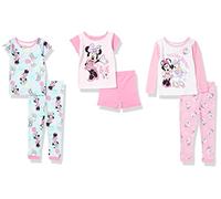 Disney Girls' Frozen Minnie Princess 6-Piece Snug Fit Cotton Pajamas, Unicorn Dreams, 4T