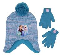 Disney Girls' Little Frozen Elsa Scandi Hat and Gloves Cold Weather Set