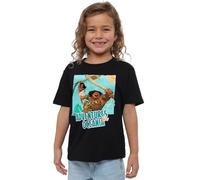 Disney Girl's Maui Moana Aventures in Oceania Girls T-Shirt, Black, 5-6 Jahre