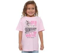 Disney Girl's Mickey Mouse Snowtown Ski Girls T-Shirt, Pink, 5-6 Jahre