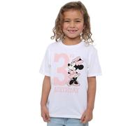 Disney Girl's Minnie Mouse 3rd Birthday Girls T-Shirt, White, 3-4 Jahre