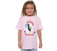 Disney Girl's Mulan Birthday Princess and Her Lucky Cricket Girls T-Shirt, Pink, 5-6 Jahre
