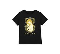 Disney Girl's Mulan Golden Garden Girls T-Shirt, Black, 12-13 Jahre