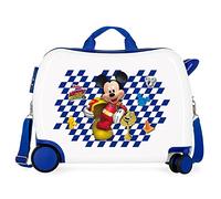 Disney Mickey Good Mood Kinderkoffer Mehrfarbig 50x38x20 cm Starres ABS Zahlenschloss 34L 2,1Kgs 4 Rollen Handgepäck, Weiß