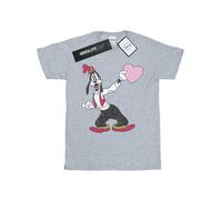 Disney - "Goofy Love Heart" T-Shirt für Mädchen (Grau) 7-8A / 122-128cm