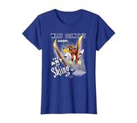 Disney Goofy The Art of Skiing Retro Vintage Classic T-Shirt, Damen, Königsblau, S
