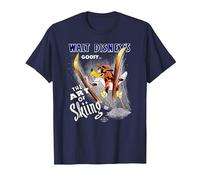 Disney Goofy The Art of Skiing Retro Vintage Classic T-Shirt, Herren, Marineblau, L