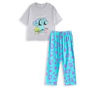 Disney Graues Top für Damen von Monsters Inc | Kurzarm Not Your Boo! Grafik-T-Shirt | Mit Sully, Boo & Mike Wazowski | Relaxed-Fit-Nachtwäsche und Lounge-Kleidung