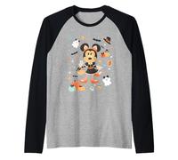 Disney Halloween Minnie Mouse Cute Cat Costume Collage Raglan