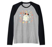 Disney Halloween Minnie Mouse Ears Cute Ghost Candy Treats Raglan