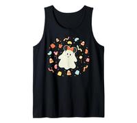 Disney Halloween Minnie Mouse Ears Cute Ghost Candy Treats Tank Top