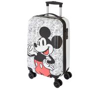 Disney Handgepäck-Koffer Mickey Mouse, Rot, Schwarz, Weiß, Kunststoff, 35x57x22 cm, Trennwände im Innenraum, Zahlenschloss, höhenverstellbarer Teleskopgriff, 360°-Rollensystem, leise Rollen, Freizeit,