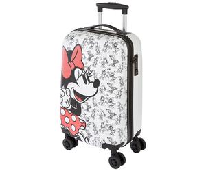 Disney Handgepäck-Koffer Minnie Mouse, Rot, Schwarz, Weiß, Kunststoff, 35x57x22 cm, Zahlenschloss, höhenverstellbarer Teleskopgriff, 360°-Rollensystem, Tragehenkel, leise Rollen, Freizeit, Koffer & Ta