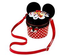 Disney Handtasche Kinder Mädchen Stitch Tasche Minnie Kindertasche Mädchen Cute Plüsch Geschenke für Kinder Teenager und Frauen (Rot/Schwarz Minnie)