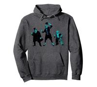 Disney Haunted Mansion Movie Hitchhiking Ghosts Trio Pullover Hoodie, Unisex für Erwachsene, Anthrazit Meliert, XL