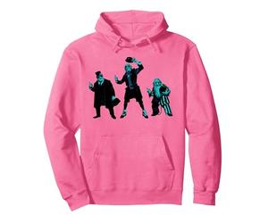 Disney Haunted Mansion Movie Hitchhiking Ghosts Trio Pullover Hoodie, Unisex für Erwachsene, Leuchtendes Pink, M