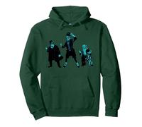 Disney Haunted Mansion Movie Hitchhiking Ghosts Trio Pullover Hoodie, Unisex für Erwachsene, Waldgrün, S