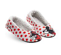 Disney Hausschuhe Damen Plüsch, Stitch Pantoffeln Damen 36-40 (37 EU, Grau/Rot, numeric_37)