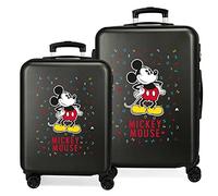 Disney Have a Good Day Mickey Kofferset Schwarz 55/68 cms Hartschalen ABS Kombinationsschloss 104L 4 Doppelräder Handgepäck