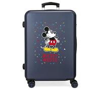 Disney Have a Good Day Mickey Mittlerer Koffer Blau 48x68x26 cms Hartschalen ABS Kombinationsschloss 70L 3,7Kgs 4 Doppelräder