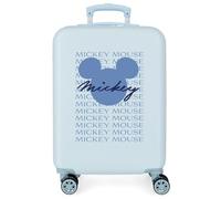 Disney Have a Good Time Mickey Signature Kabinenkoffer, Blau, 38 x 55 x 20 cm, starres ABS, seitlicher Kombinationsverschluss, 35 l, 2 kg, 4 Doppelrollen, Handgepäck